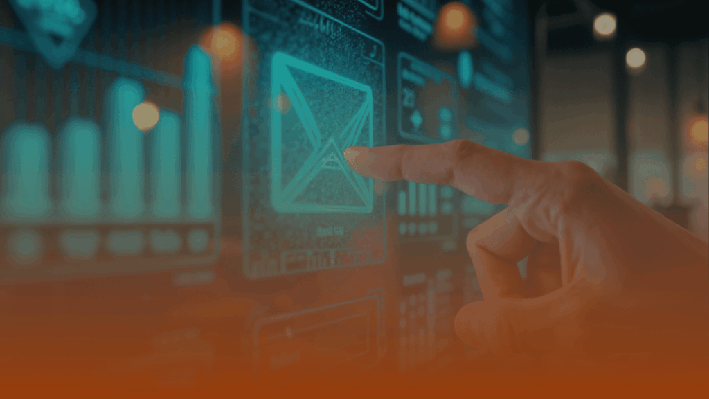Whissel Strategies A hand points to a digital interface displaying various graphs and icons on a large transparent screen, showcasing the innovative solutions of Whissel Strategies, a leading Toronto Marketing Agency. Toronto Digital Marketing Agency